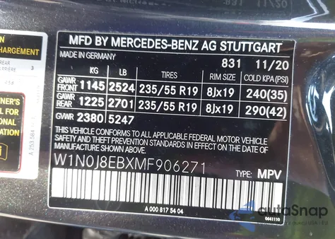 2021 Mercedes-Benz Glc 300 4Matic Coupe z USA, uszkodzony, nr VIN W1N0J8EBXMF906271